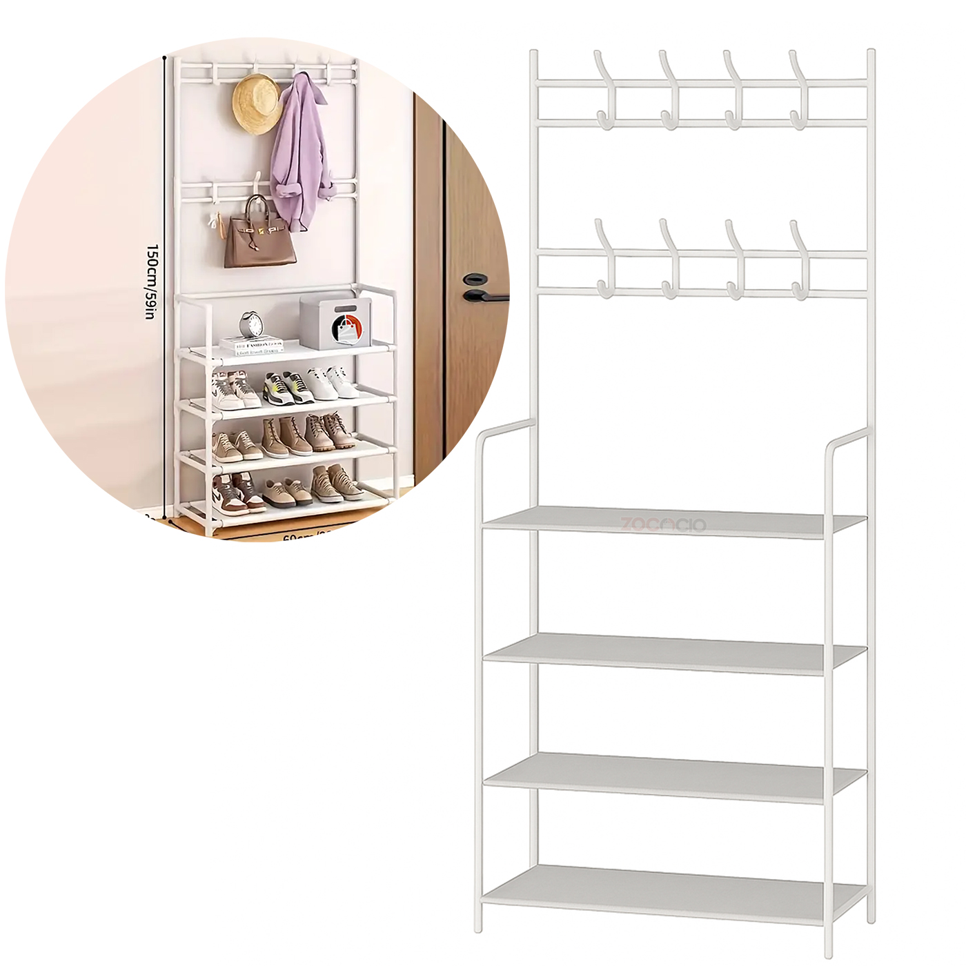 Miniatura 7 de Perchero Organizador Multifuncional Zapa